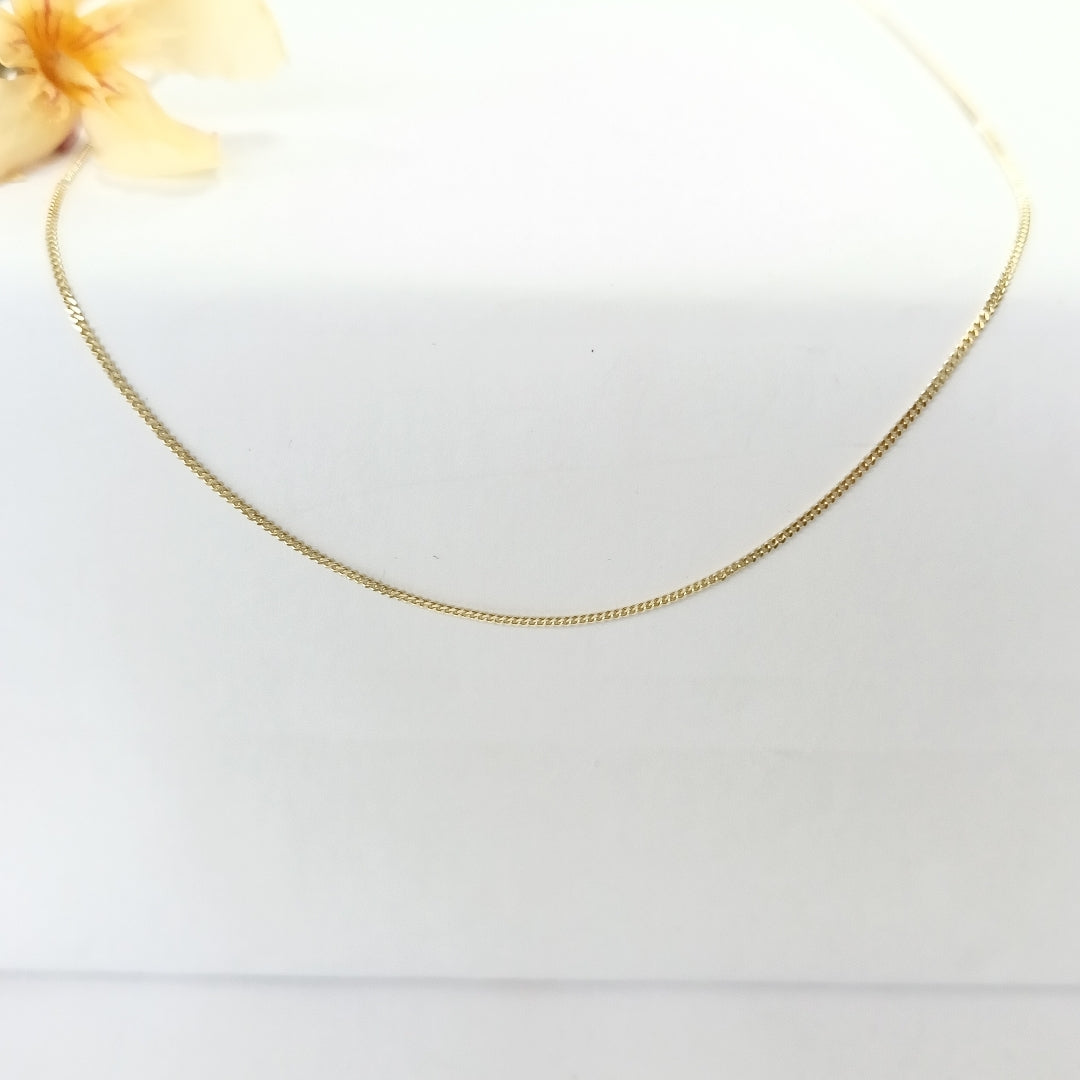CADENAS TEJIDO BARBADA ORO 10K 50 CM 1.6 GR (NUEVO)