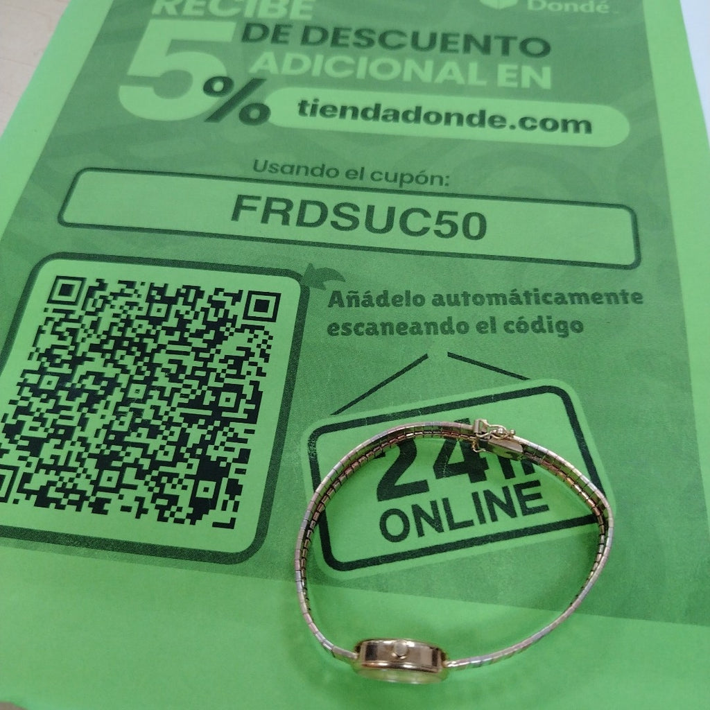RELOJ CAJA Y PULSO ORO ORO, ORO COMBINADO 14 K 21 GRMS (SEMINUEVO)