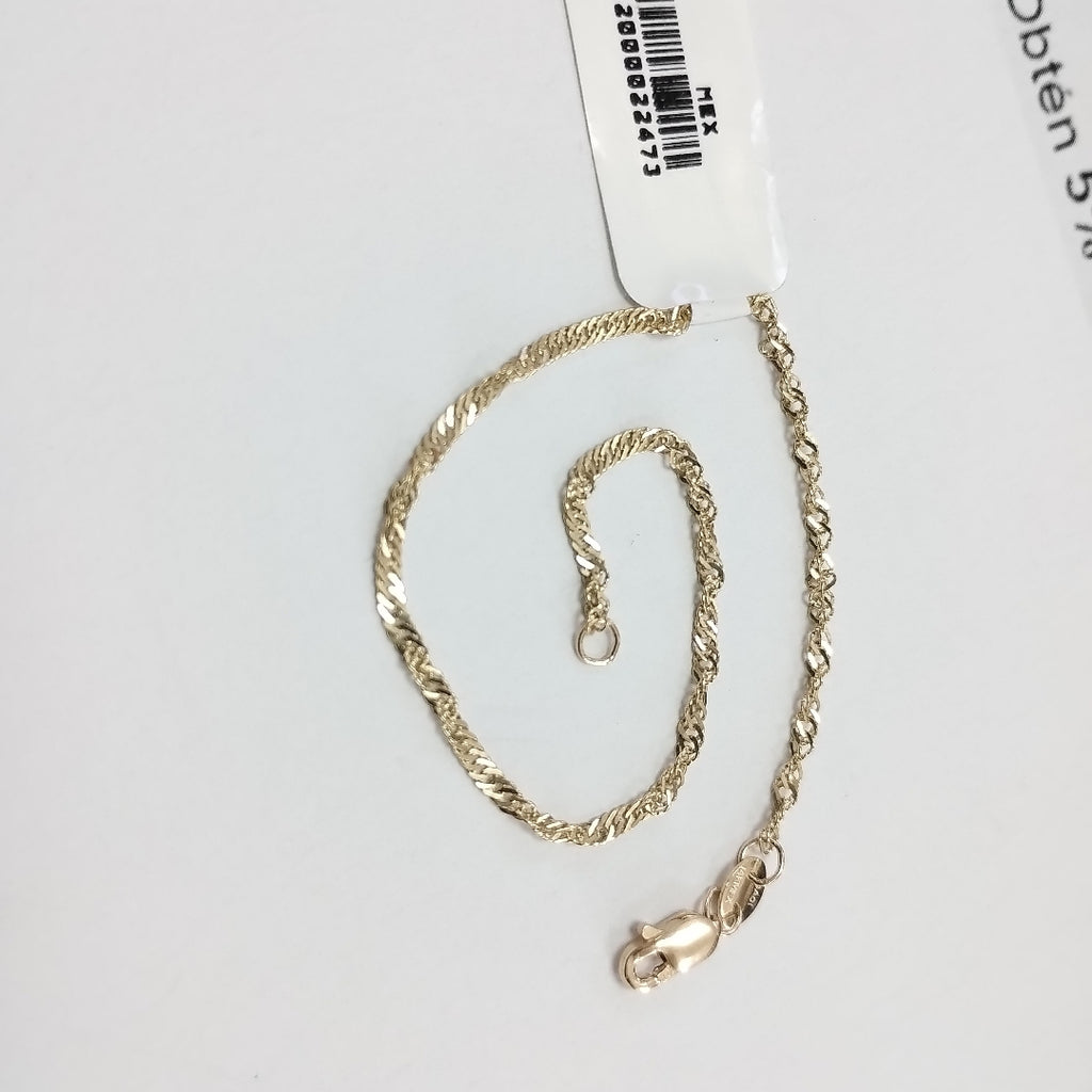 PULSERAS TEJIDO MEDIO TZL ORO 14K 18 CM 1.3 GR (NUEVO)