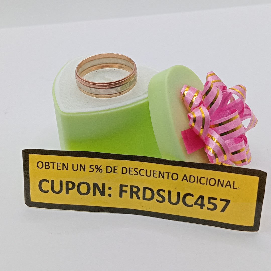 ARGOLLA ORO,ORO COMBINADO 10 K 4,20 GRMS (SEMINUEVO)