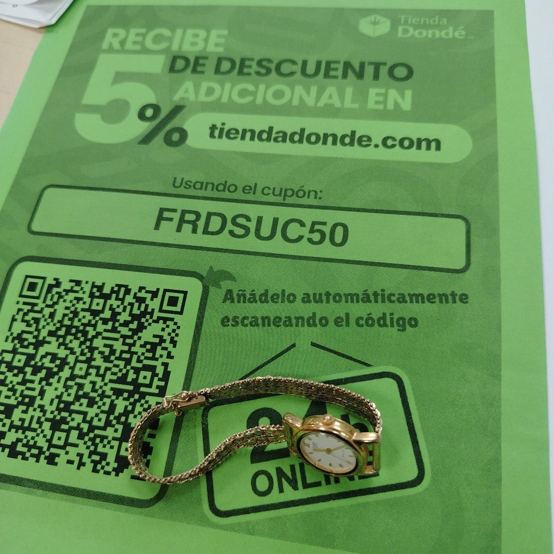 RELOJ CAJA ACERO PULSO ORO ORO, ORO COMBINADO 10 K 22.3 GRMS (SEMINUEVO)