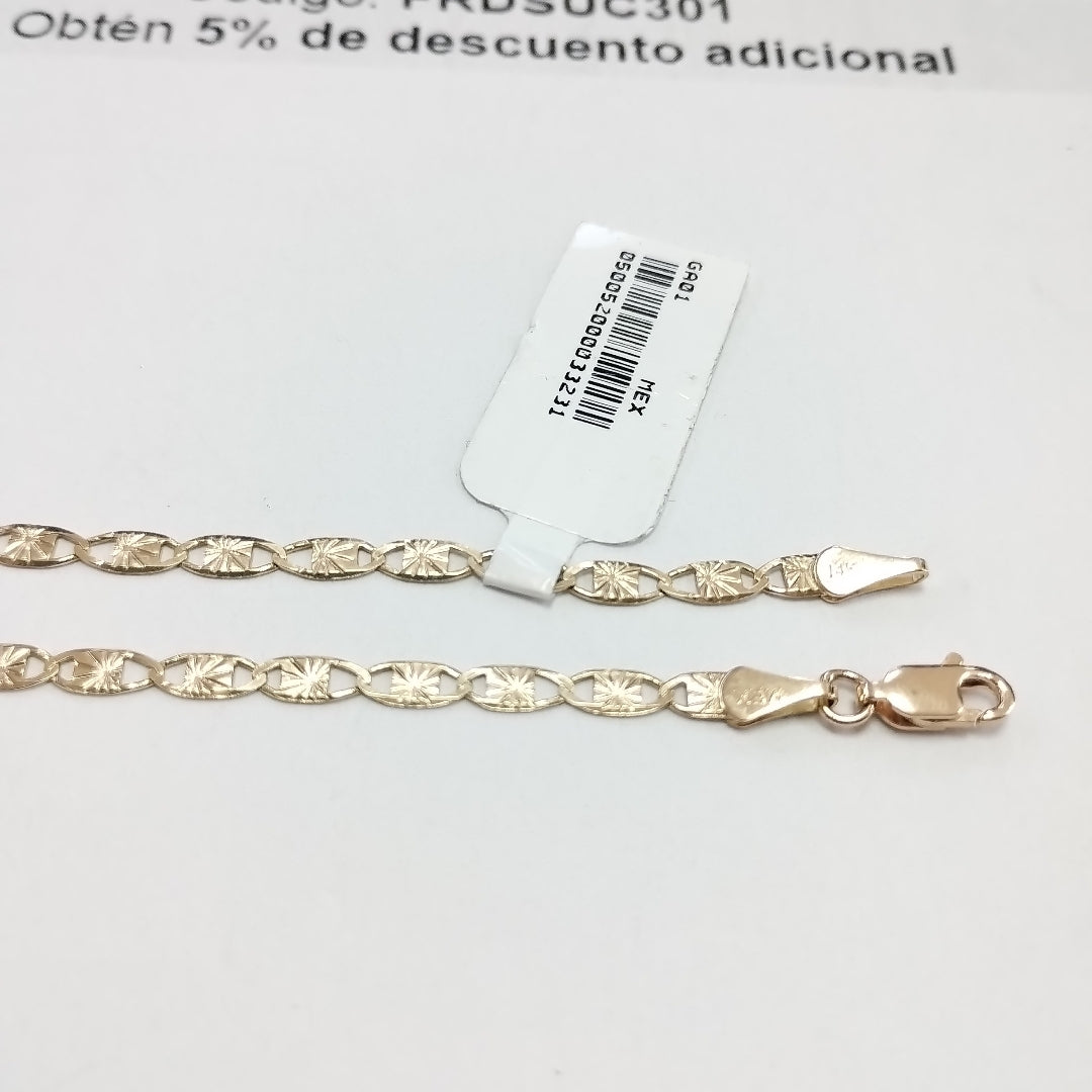 PULSERAS GUCHI ORO 14K 18 CM 2.9 GR (NUEVO)