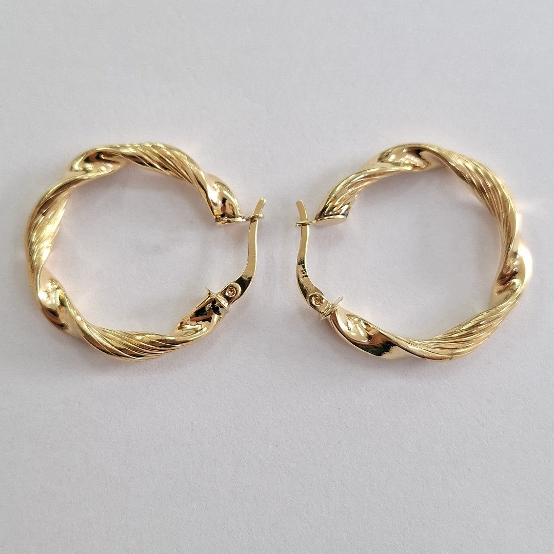 ARRACADAS PAR ORO 18 K 3.4 GRMS (SEMINUEVO)