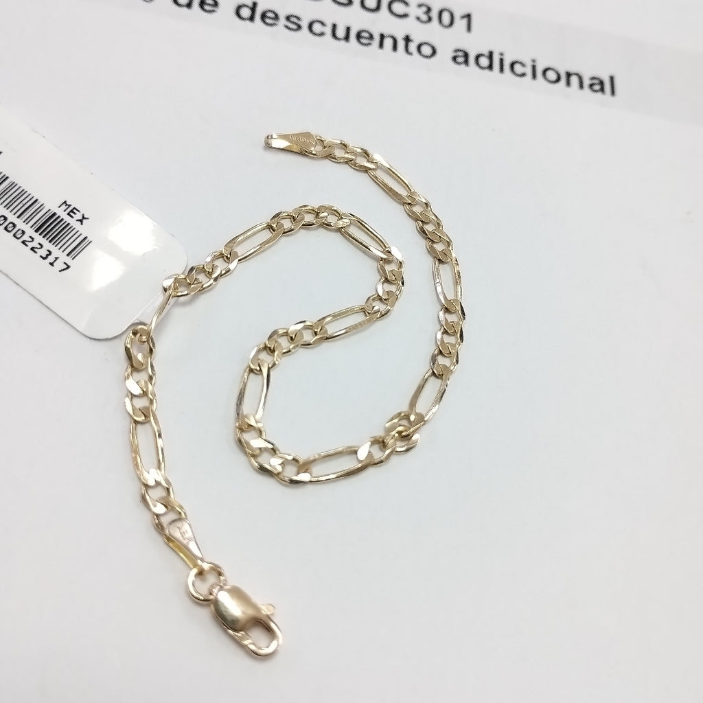 PULSERAS TEJIDO 3X1 ORO 14K 18 CM 2.9 GR (NUEVO)