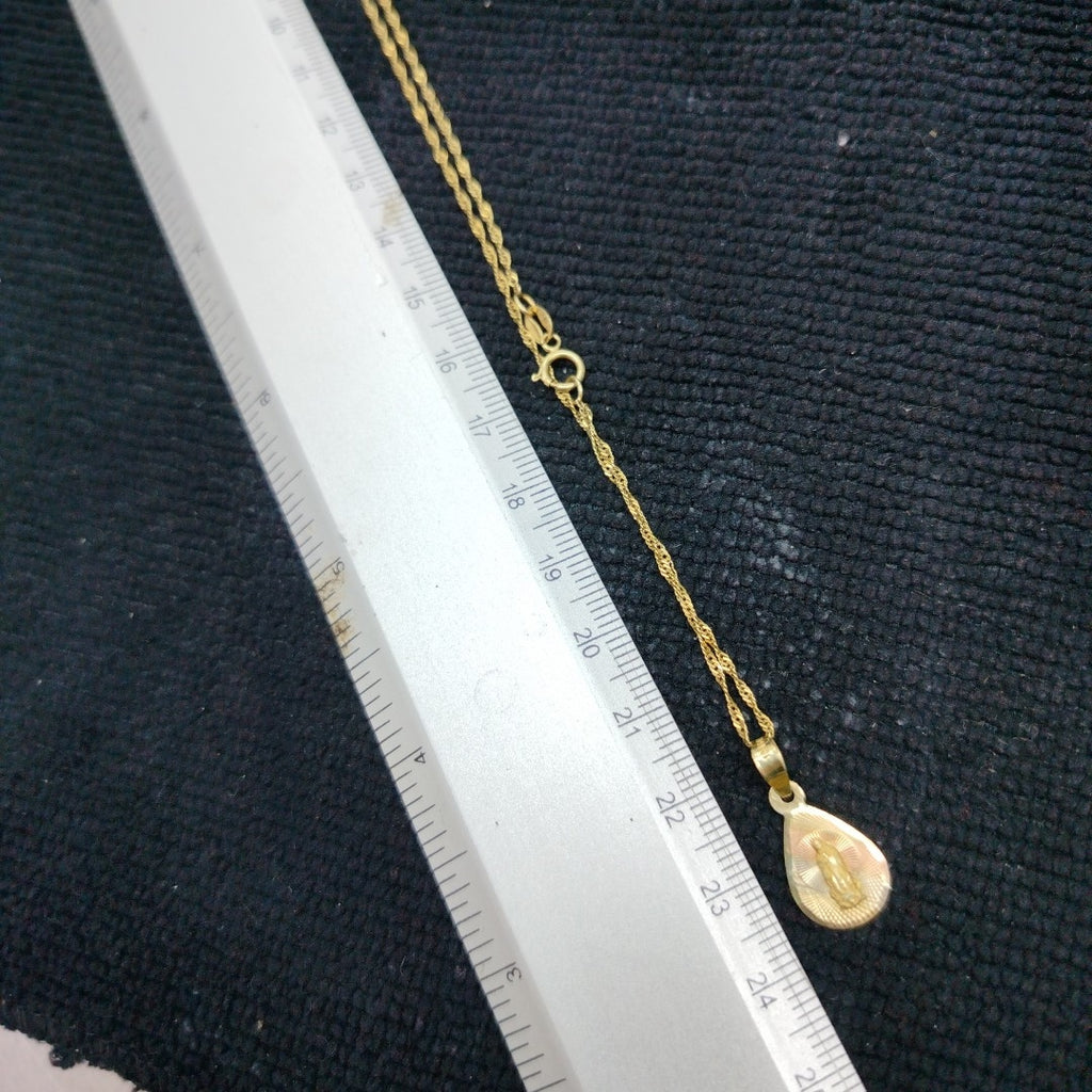 CADENA, MEDALLA RELIGIOSA ORO COMBINADO 10 K 1.6 GRMS (SEMINUEVO)