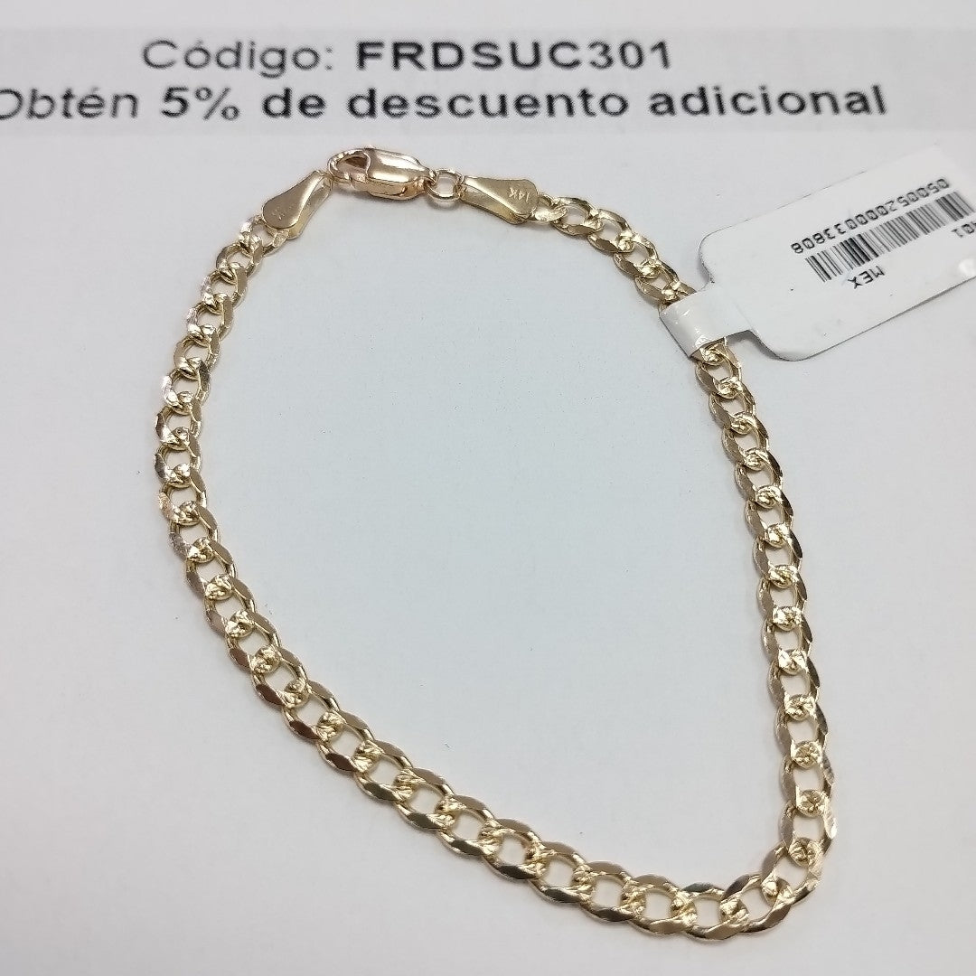 PULSERAS BARBADA ORO 14K 18 CM 4.6 GR (NUEVO)