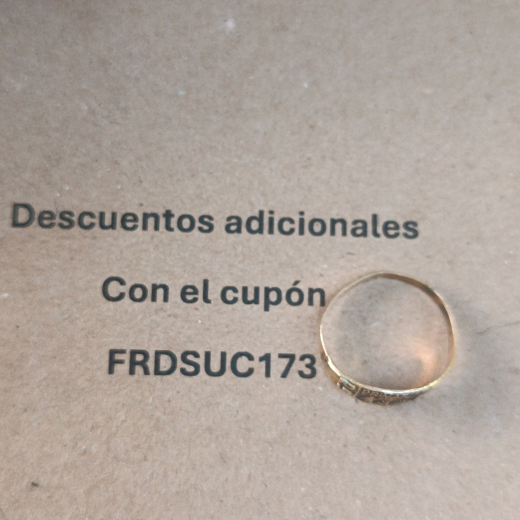 ANILLO DE GRADUACIÓN ORO 8 K 1.3 GRMS (SEMINUEVO)