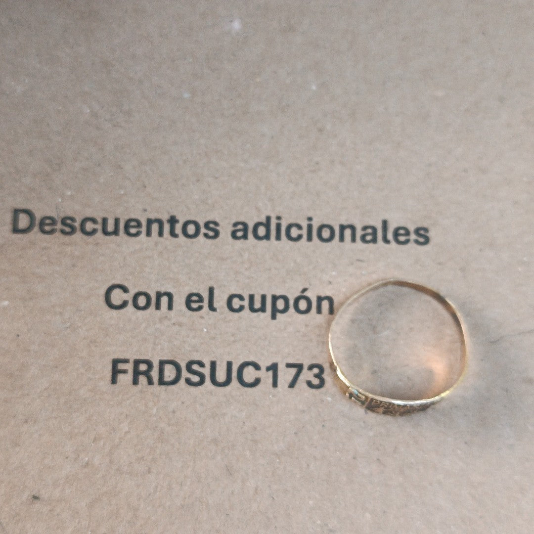 ANILLO DE GRADUACIÓN ORO 8 K 1.3 GRMS (SEMINUEVO)