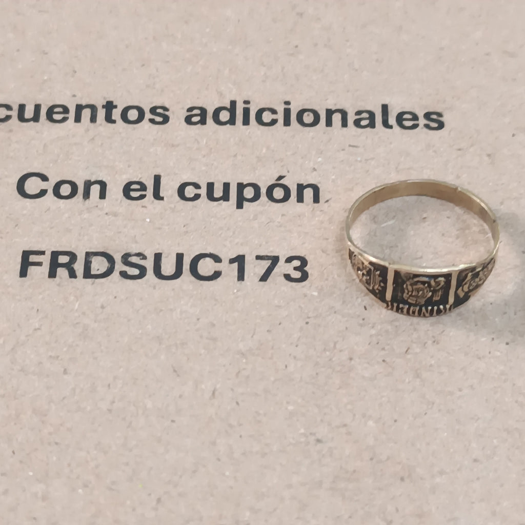 ANILLO DE GRADUACIÓN ORO 8 K 0.8 GRMS (SEMINUEVO)