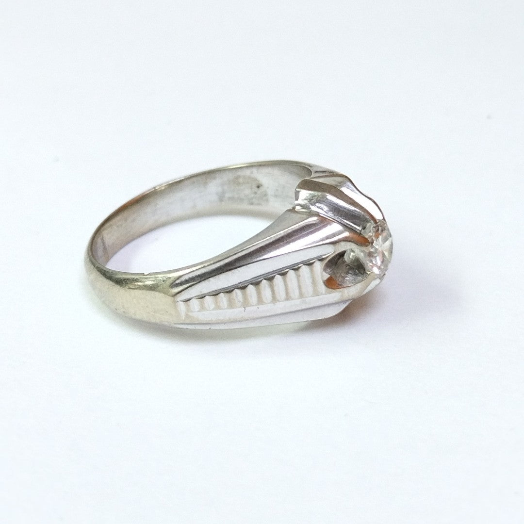 ANILLO ORO BLANCO 18 K 5.8 GRMS (SEMINUEVO)