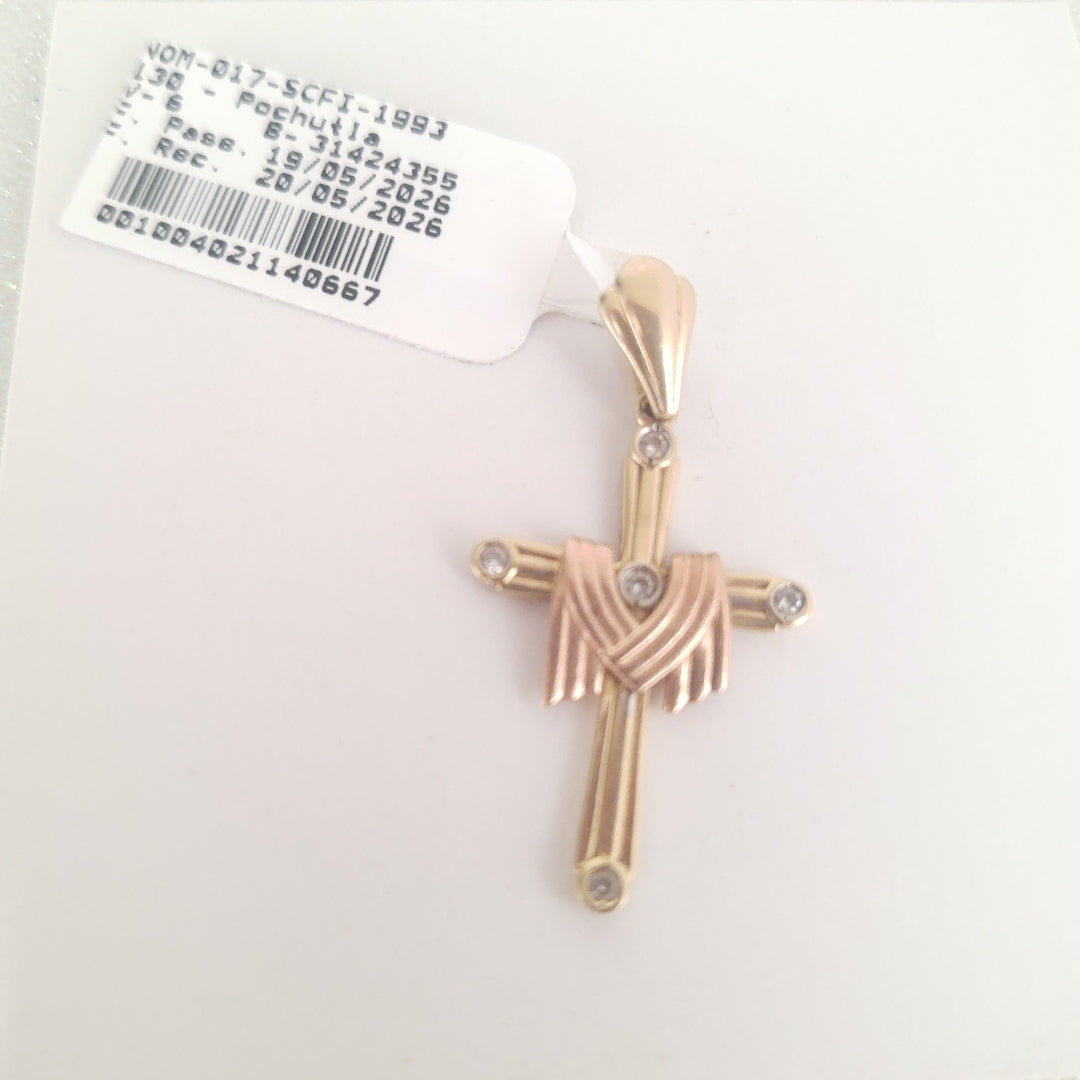 CRUZ, DIJE ORO 14 K 2.4 GRMS (SEMINUEVO)