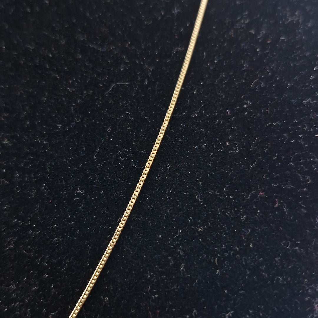 CADENAS TEJIDO BARBADA ORO 10K 50 CM 1.7 GR (NUEVO)