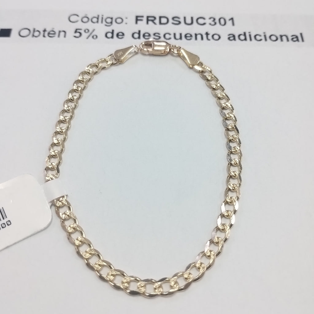 PULSERAS BARBADA ORO 14K 18 CM 4.6 GR (NUEVO)