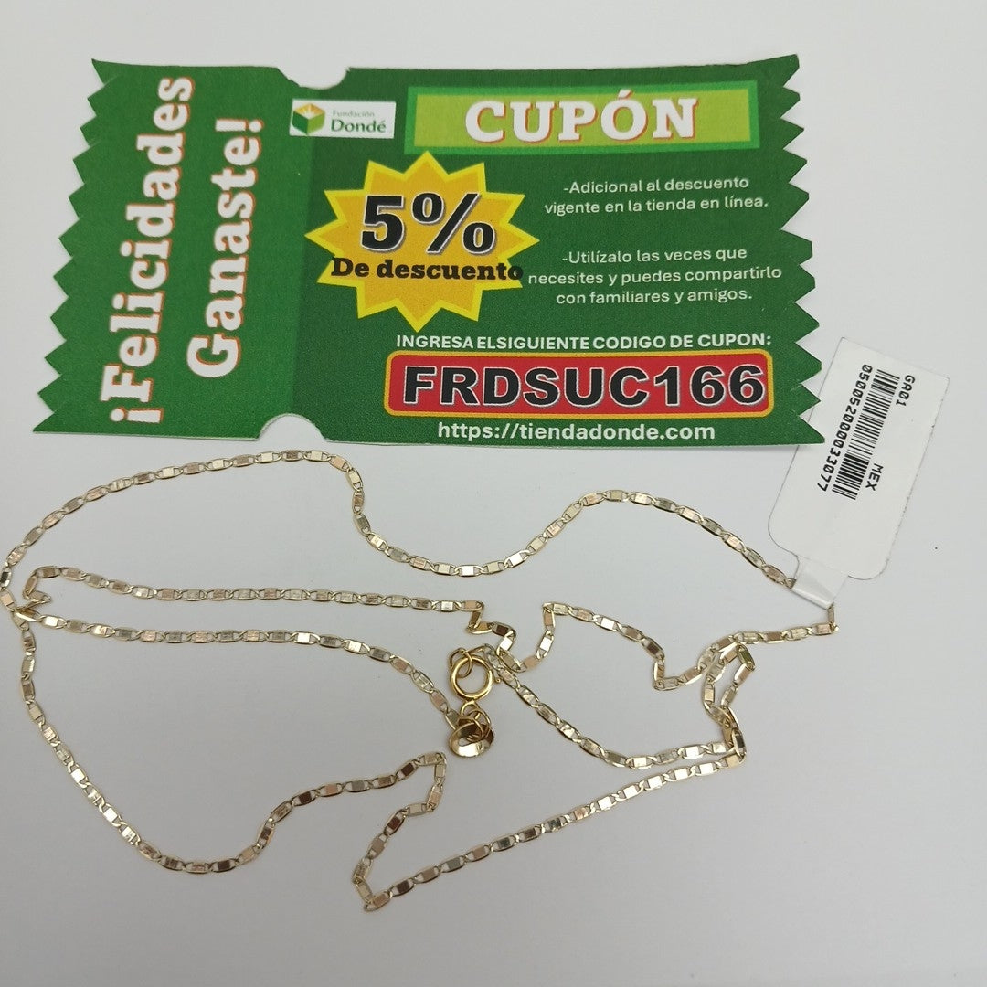 CADENAS GUCHI ORO 14K 55 CM 2 GR (NUEVO)