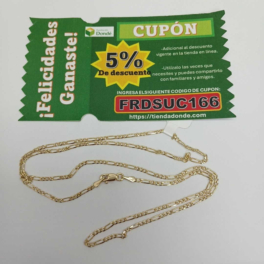 CADENAS 3X1 ORO 14K 55 CM 3.7 GR (NUEVO)