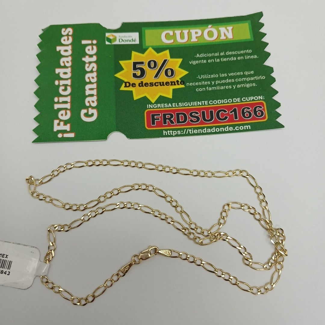 CADENAS TEJIDO 3X1 ORO 10K 50 CM 3.9 GR (NUEVO)