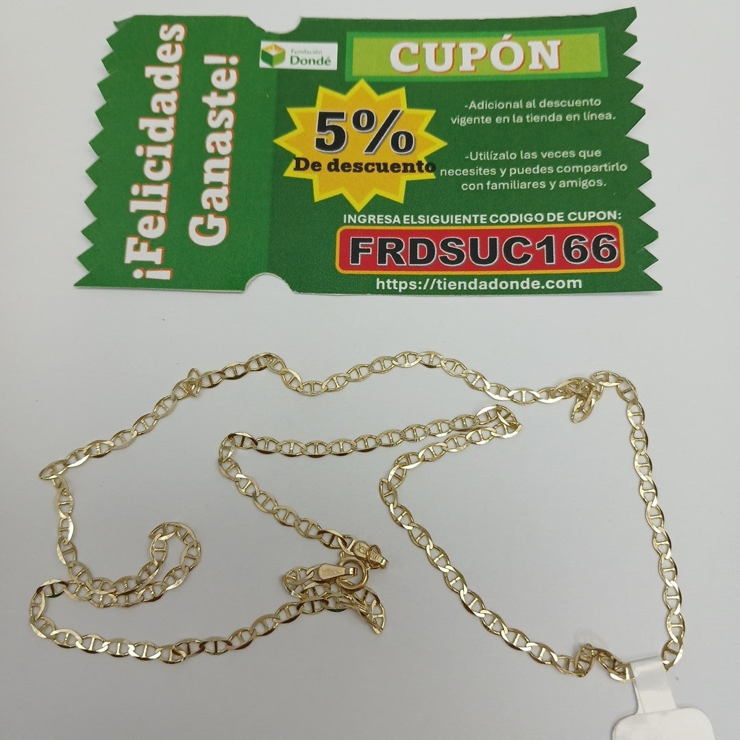 CADENAS TEJIDO GUCHI ORO 10K 55 CM 3.9 GR (NUEVO)