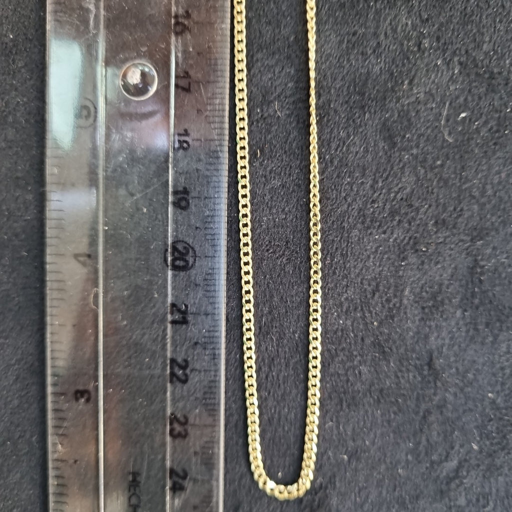 CADENAS TEJIDO BARBADA ORO 10K 50 CM 3.5 GR (NUEVO)