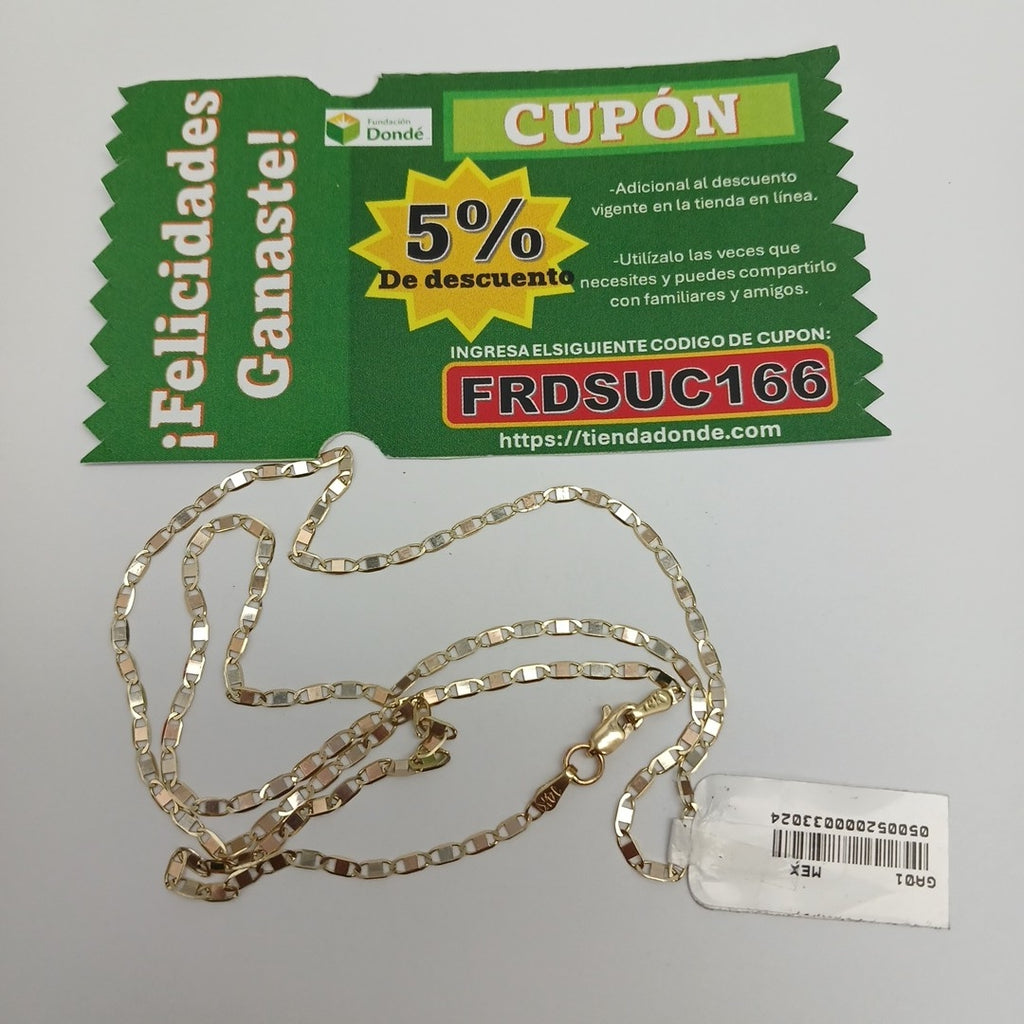 CADENAS GUCHI ORO 14K 55 CM 3.3 GR (NUEVO)