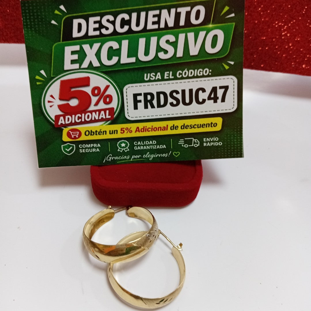ARRACADAS PAR ORO 14 K 5,30 GRMS (SEMINUEVO)