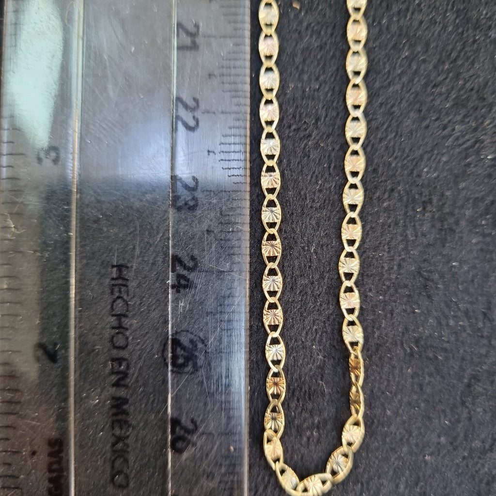 CADENAS TEJIDO GUCHI ORO 10K 55 CM 3 GR (NUEVO)