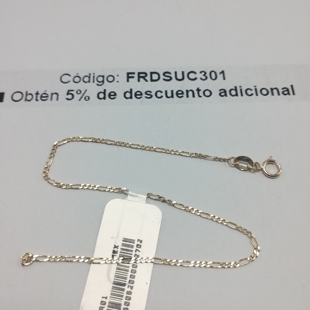 PULSERAS TEJIDO 3X1 ORO 14K 21 CM 1 GR (NUEVO)