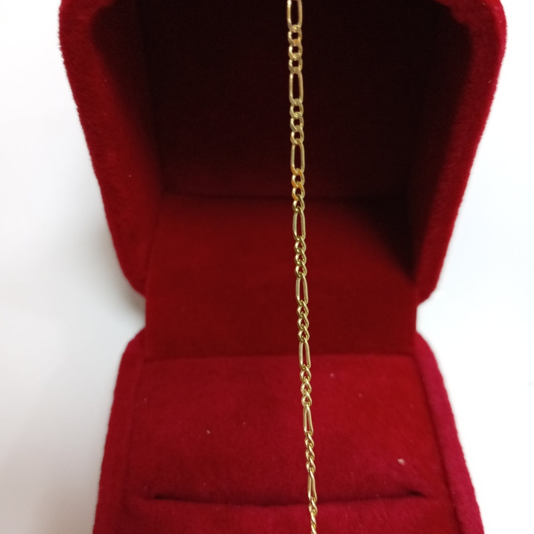 PULSERAS TEJIDO 3X1 ORO 14K 16 CM 0.9 GR (NUEVO)