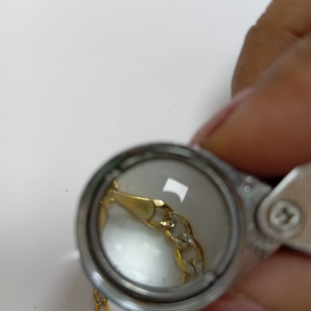 PULSERAS 3X1 DIAMANTADA ORO 14K 18 CM 3 GR (NUEVO)