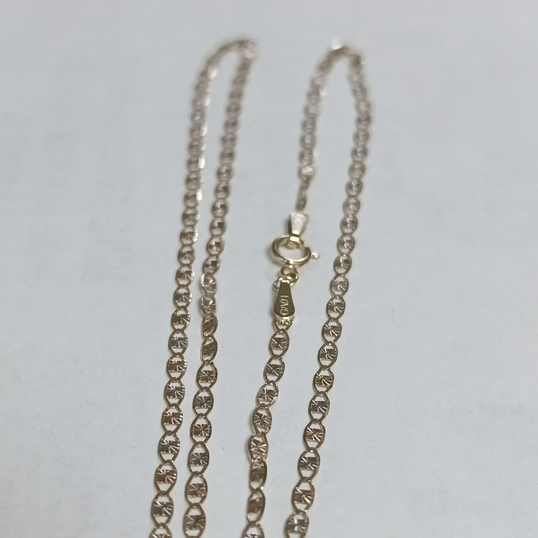 CADENAS TEJIDO GUCHI ORO 10K 55 CM 2.9 GR (NUEVO)