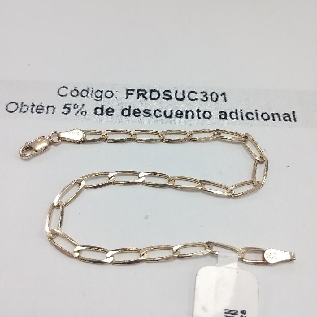 PULSERA TEJIDO ESLABONES 4.5G 21 CM (NUEVO)