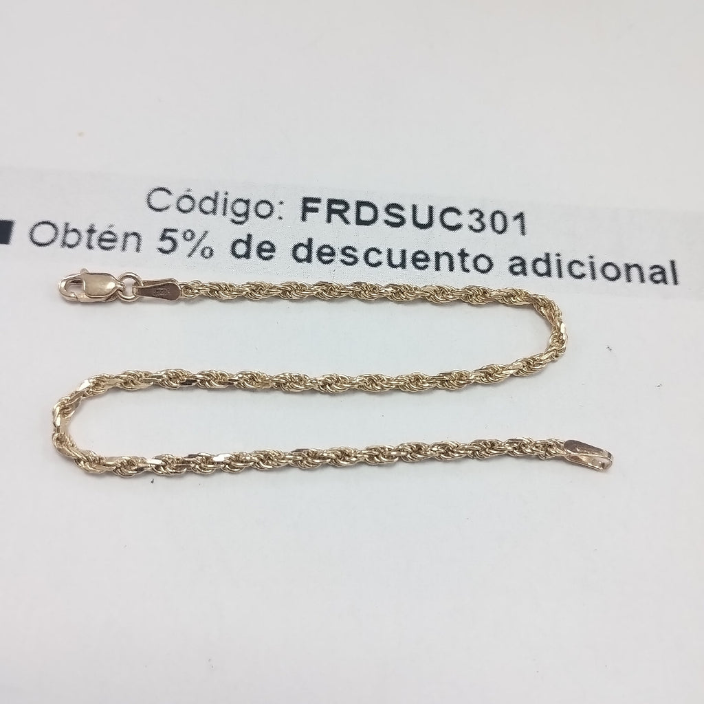 PULSERA TEJIDO TORZAL 4.4G 21 CM (NUEVO)