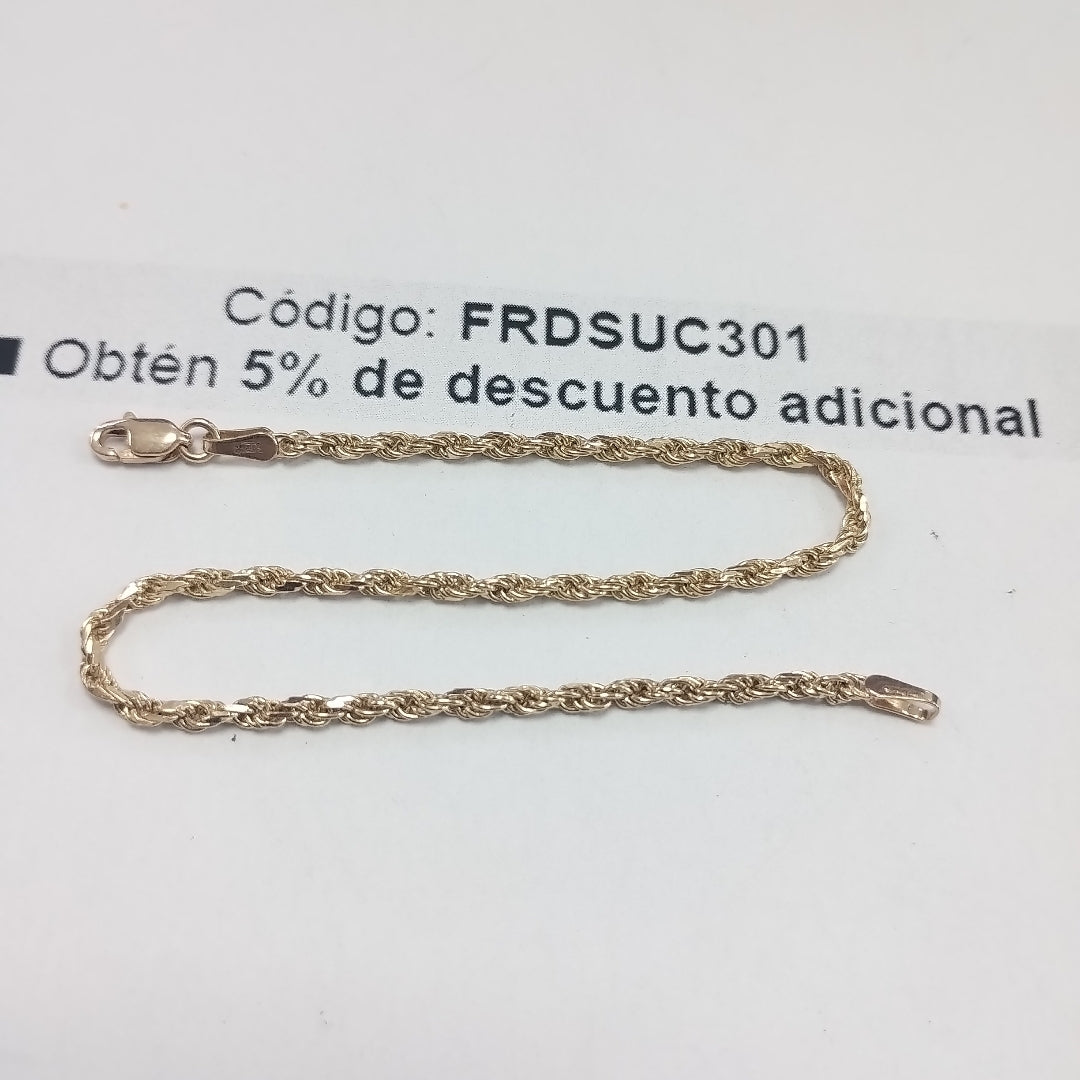 PULSERA TEJIDO TORZAL 4.4G 21 CM (NUEVO)