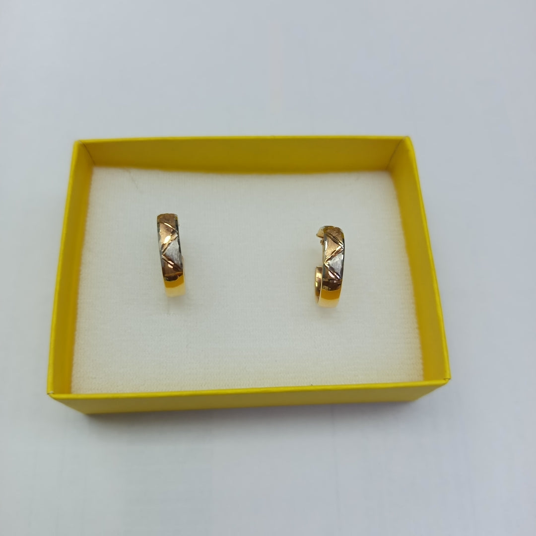 ARRACADAS PAR ORO, RODIADO 14 K 2.1 GRMS (SEMINUEVO)