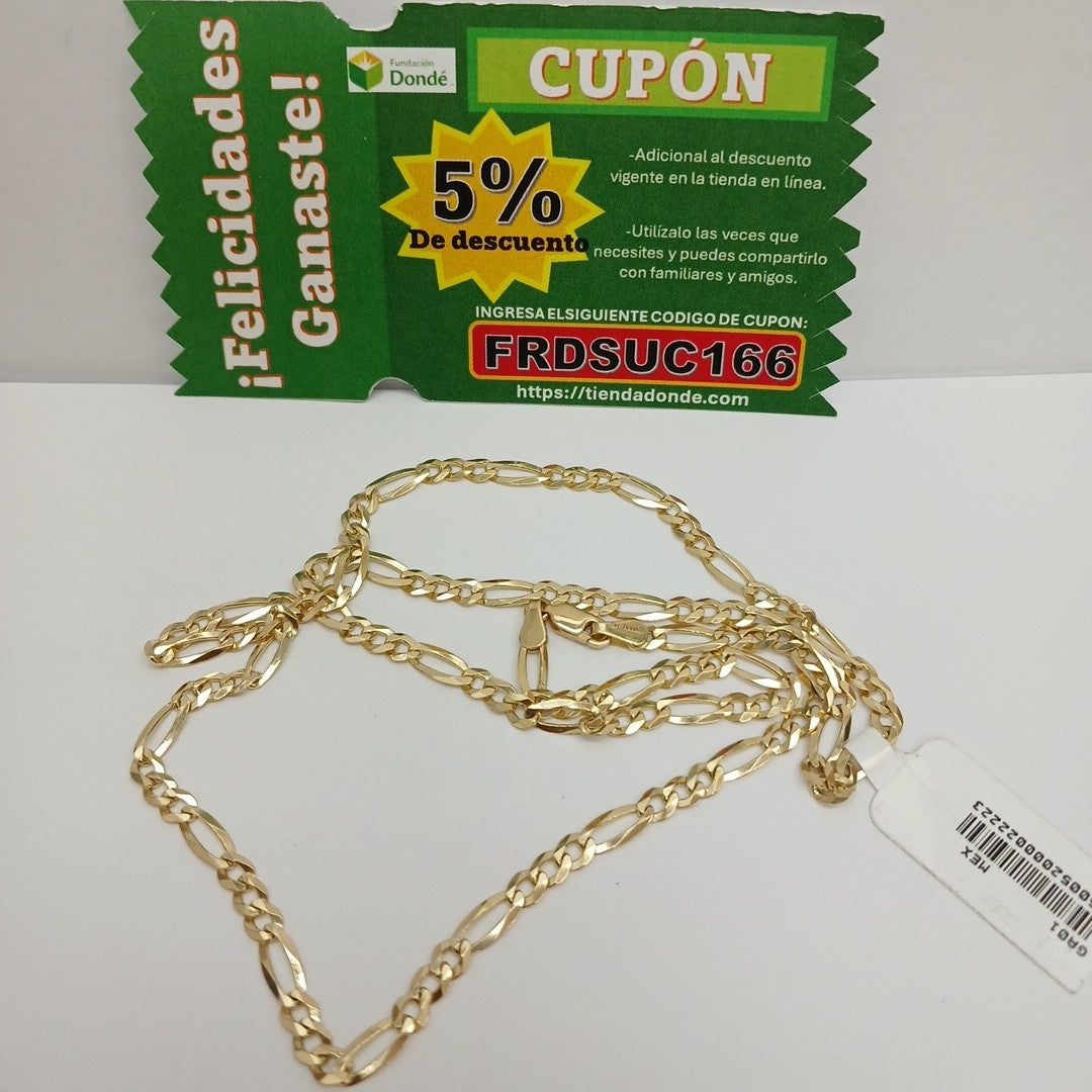 CADENAS TEJIDO 3X1 ORO 14K 60 CM 13.6 GR (NUEVO)