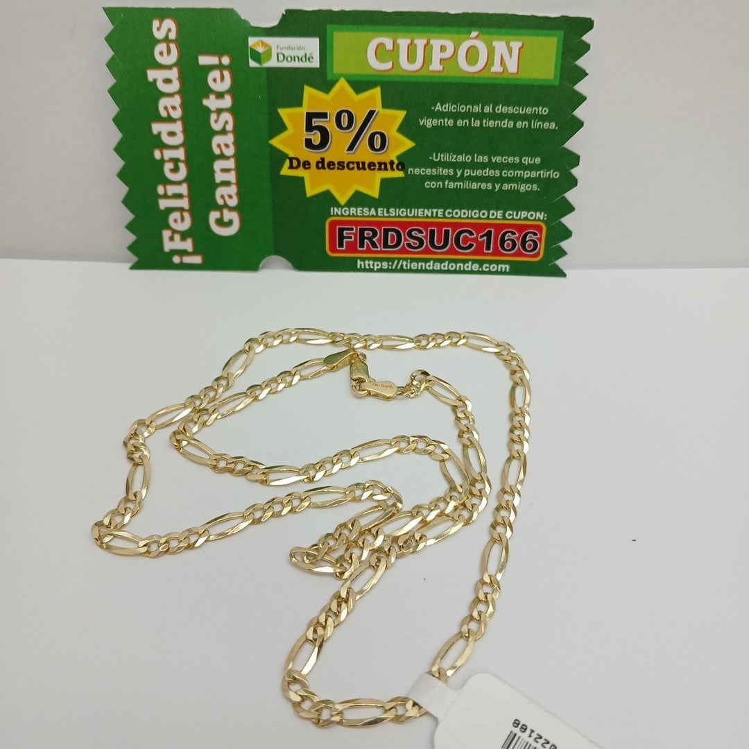 CADENAS TEJIDO 3X1 ORO 14K 55 CM 12.5 GR (NUEVO)