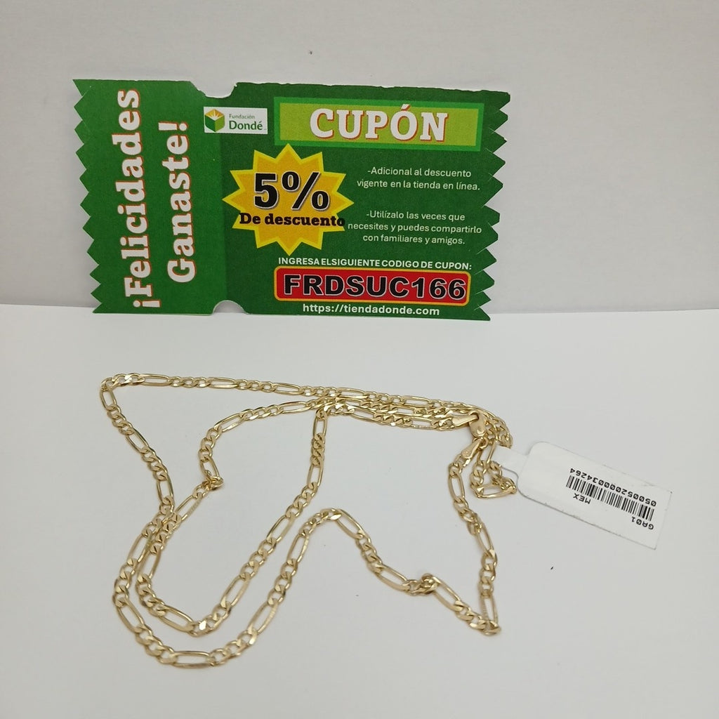 CADENAS 3X1 ORO 14K 60 CM 7.9 GR (NUEVO)