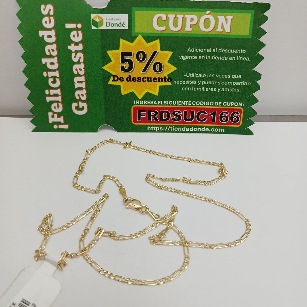 CADENAS 3X1 ORO 14K 55 CM 3.8 GR (NUEVO)
