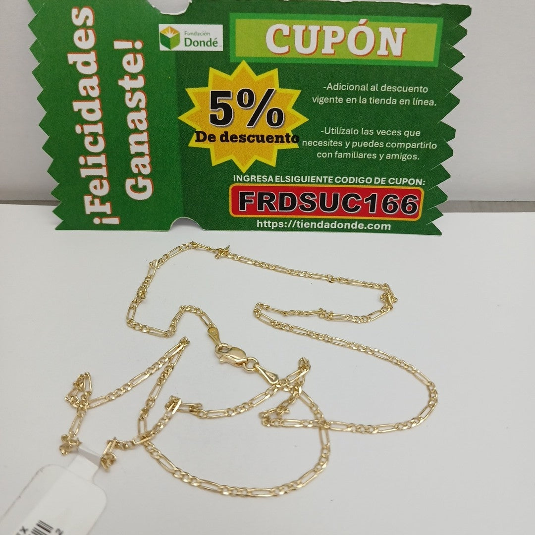 CADENAS 3X1 ORO 14K 55 CM 3.8 GR (NUEVO)