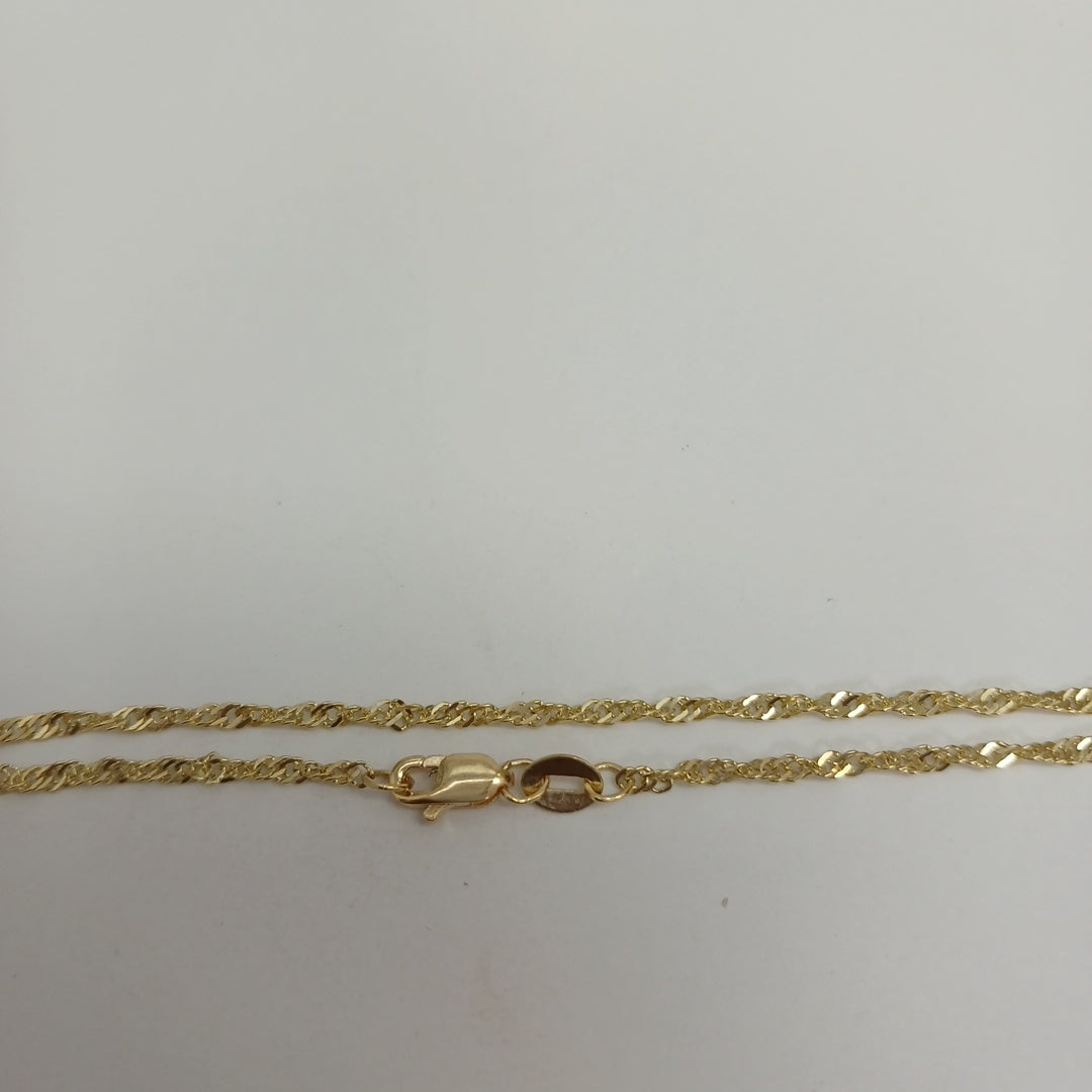 CADENAS TEJIDO MEDIO TZL ORO 14K 55 CM 3.1 GR (NUEVO)