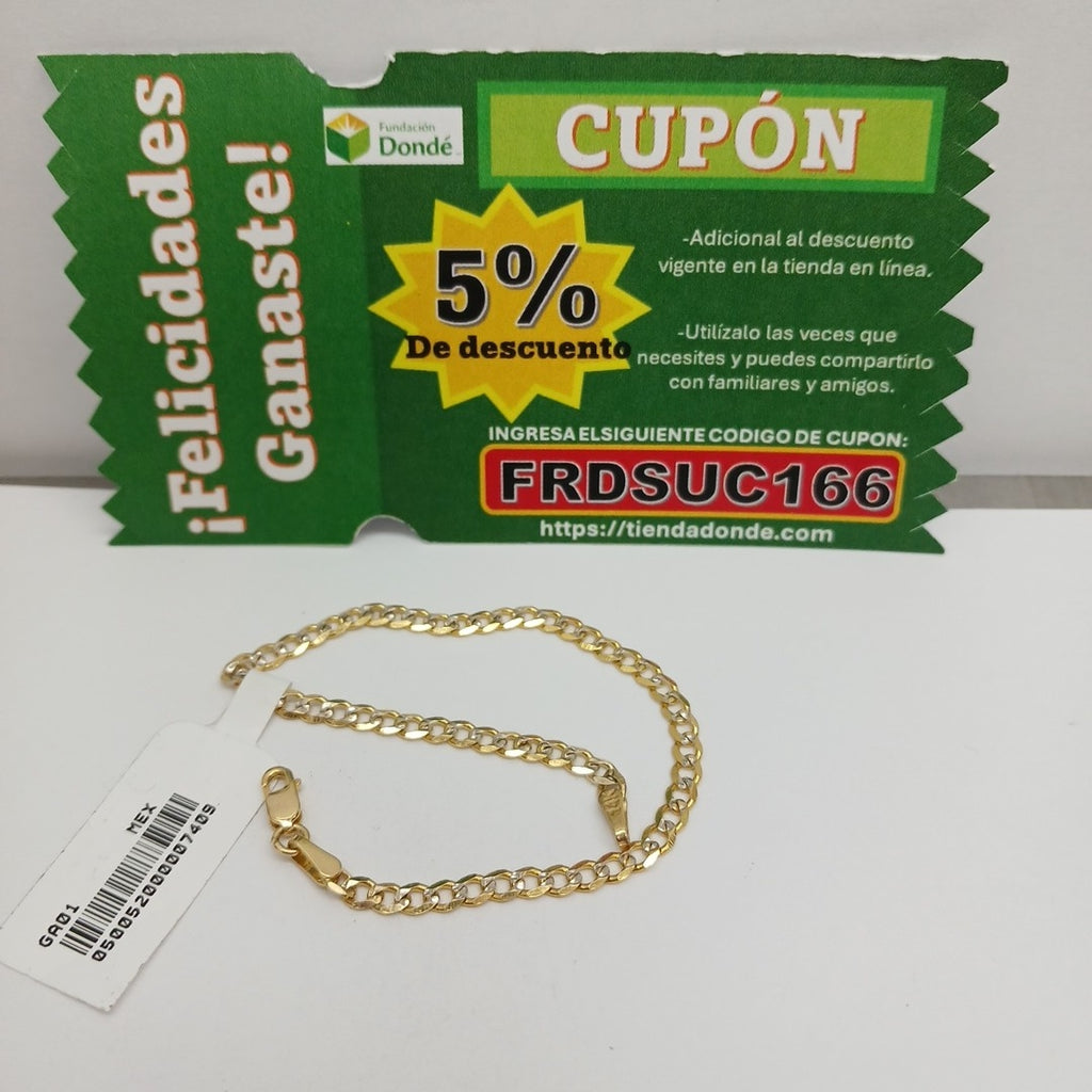 PULSERA BARBADA RODIO 3.1G 18 CM (NUEVO)