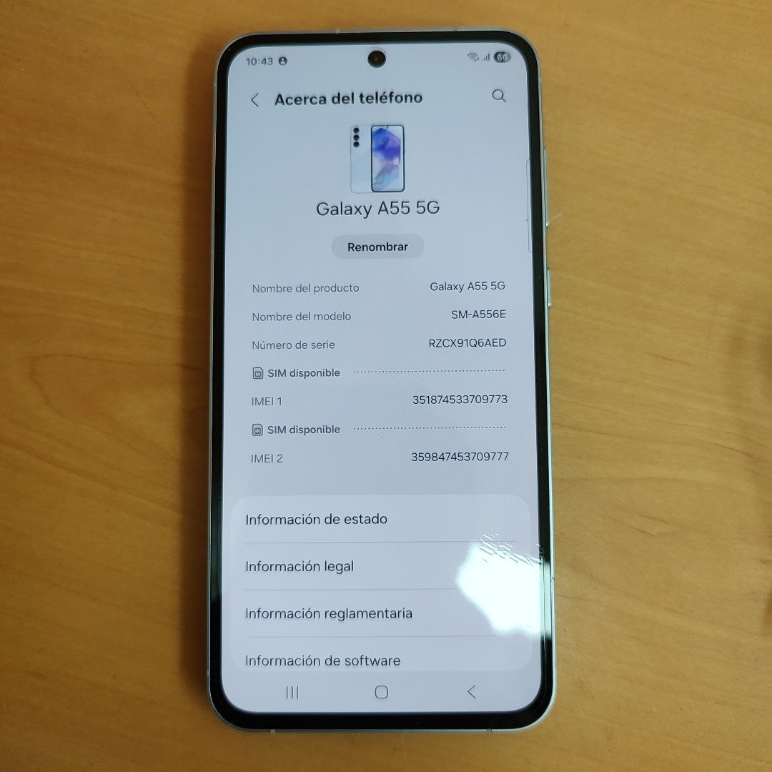 CELULAR SAMSUNG GALAXY A55 5G SM-A556E (2024) 128 GB 8 GB RAM (SEMINUEVO)