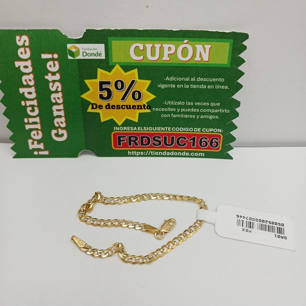 PULSERA BARBADA RODIO 3.2G 18 CM (NUEVO)