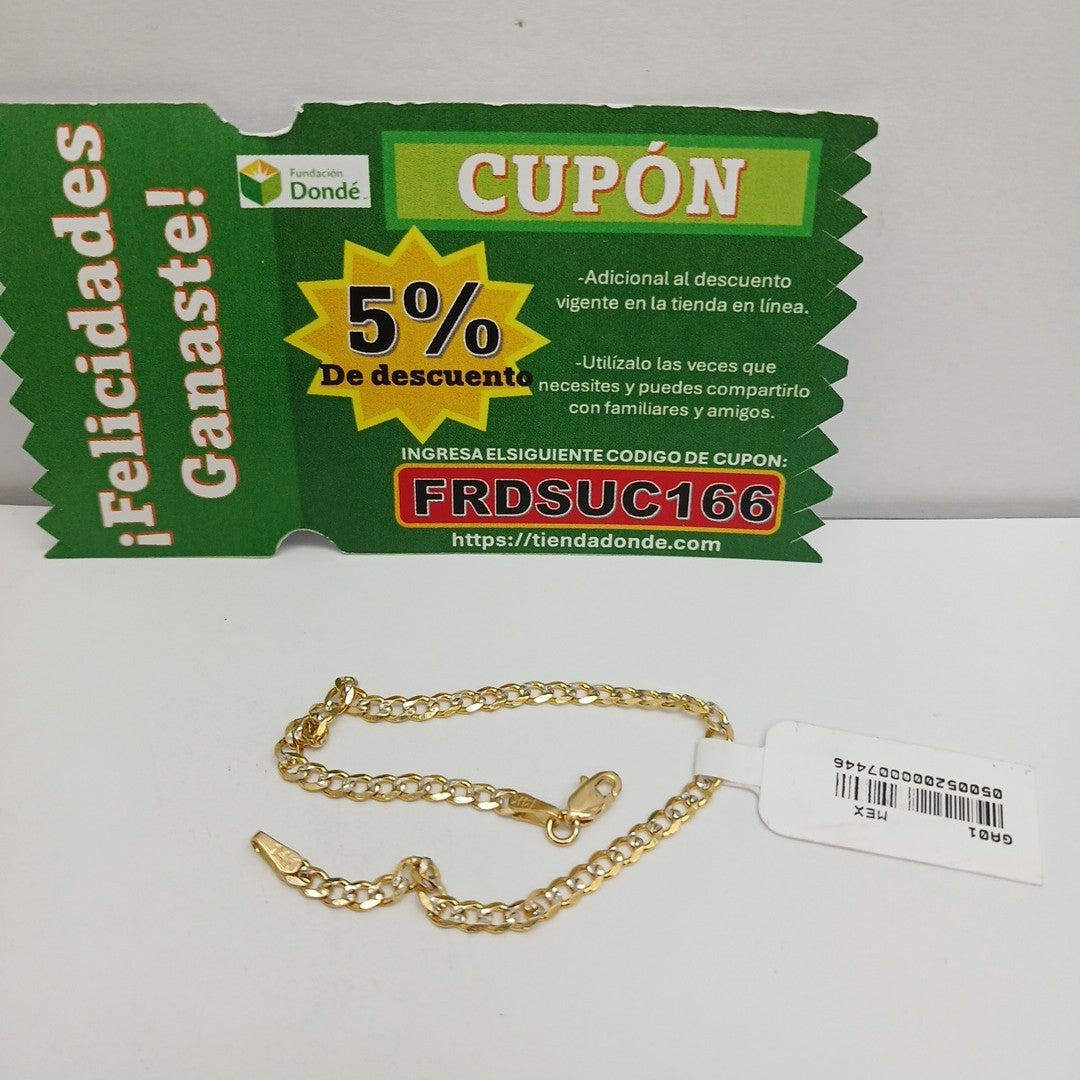 PULSERA BARBADA RODIO 3.2G 18 CM (NUEVO)