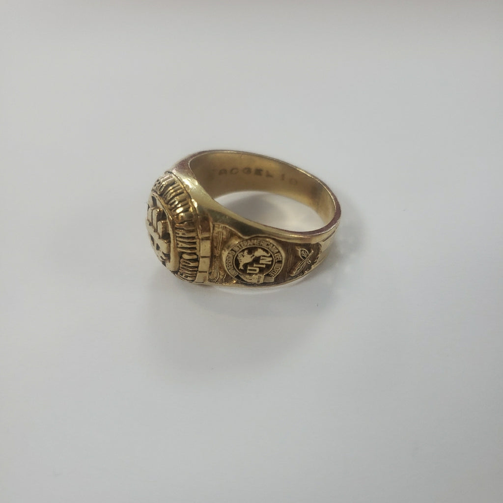 ANILLO DE GRADUACIÓN ORO 10 K 11.3 GRMS (SEMINUEVO)