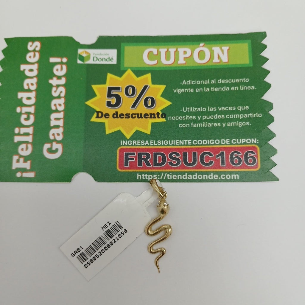 DIJES SERPIENTE ORO 10K 1.1 GR (NUEVO)