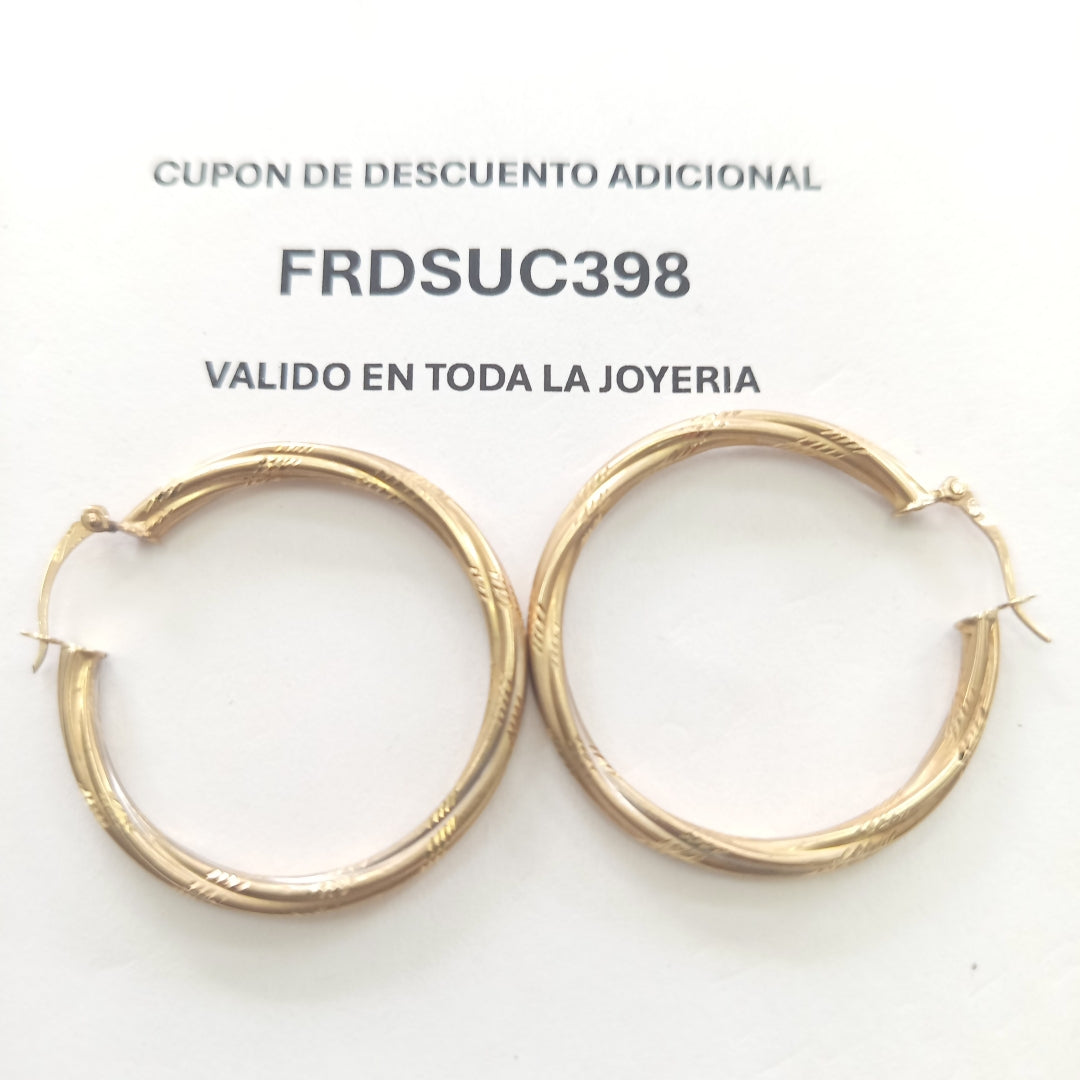 ARRACADAS PAR ORO 10 K 3.9 GRMS (SEMINUEVO)
