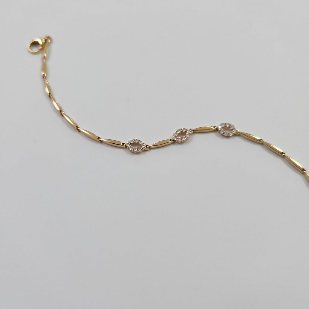 PULSERA RIGIDA ORO 14 K 4.8 GRMS (SEMINUEVO)