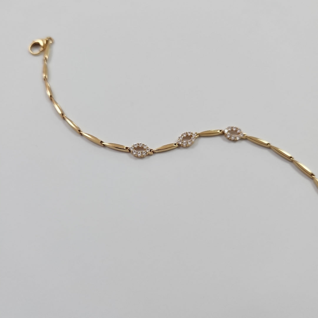 PULSERA RIGIDA ORO 14 K 4.8 GRMS (SEMINUEVO)