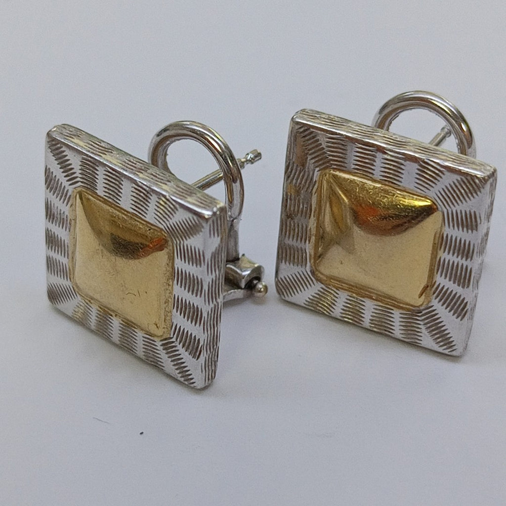 ARETES PAR ORO BLANCO 14 K 4.3 GRMS (SEMINUEVO)