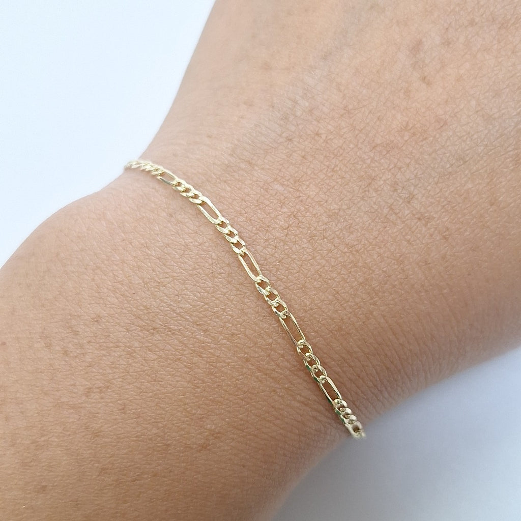 PULSERAS 3X1 ORO 14K 18 CM 1.5 GR (NUEVO)